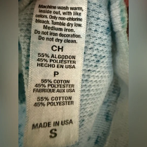 Before + Again Sundance Blue Floral Top light thermal material - Picture 7 of 7